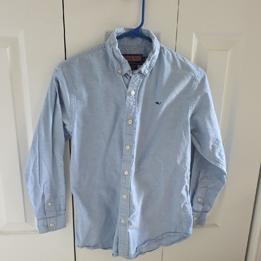 Vineyard Vines Light Blue Button-Down Shirt BOYS size MEDIUM